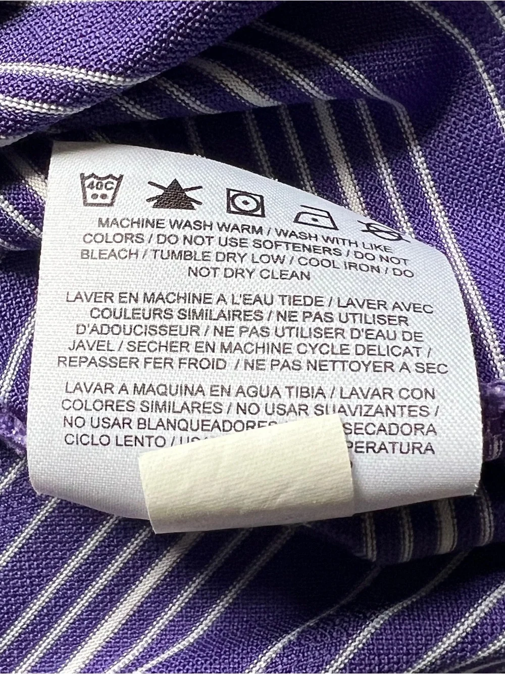 Nike Purple Striped Golf Polo